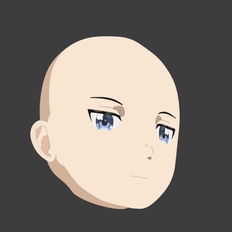 Shunta256's tweet photo. 顔の制作で気になってたことをいろいろと試しながらの練習
#blender #b3d #3DCG https://t.co/sXg8bXrIDV