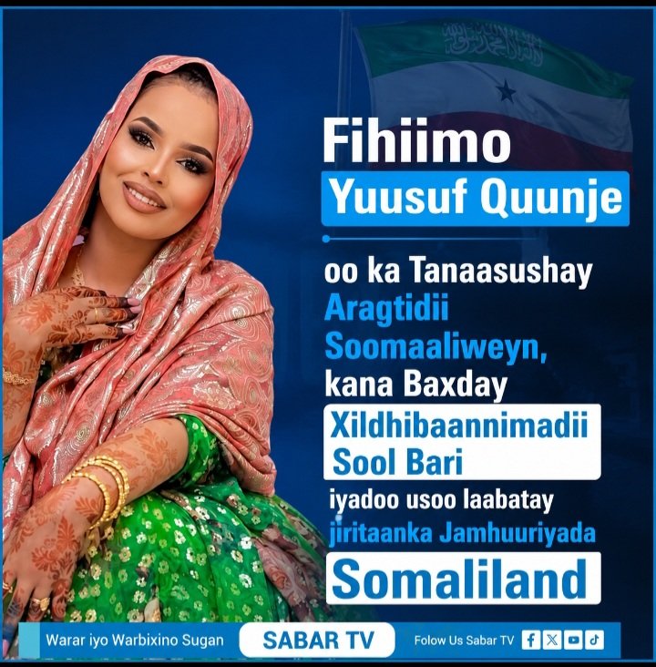 saed_mouse55762's tweet photo. Fihiimo Yuusuf Quunje oo ka Tanaasushay Aragtidii Soomaaliweyn, kana Baxday Xildhibaannimadii Sool Bari

Fihiimo Yuusuf Quunje ayaa si rasmi ah uga tanaasushay aragtidii Soomaaliweyn, iyadoo sidoo kale iska casishay xilkii xildhibaannimo ee ay ka haysay deegaannada Sool Bari. https://t.co/DJFdBPQnQp
