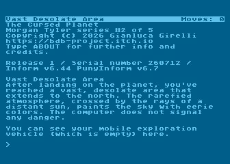 Philsan69's tweet photo. The Cursed Planet, another mid-1980s Italian text adventure now translated and enhanced for many machines including #Atari8bit and #AtariST computers (BDB Project) https://t.co/symM3v9Wjp #atari #c64 #msx #apple2 #amiga #bbc #plus4 #c128 #cpc https://t.co/Cq04xg1cTM