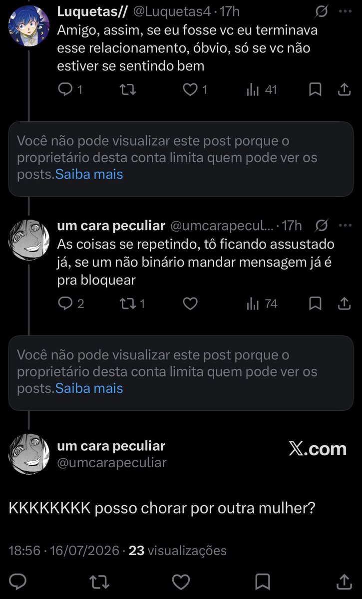naoquestion's tweet photo. @umcarapeculiar @Somaisumsilvaq @Luquetas4 eu n sei pq eu estou sendo marcado 😔 https://t.co/5WM8FDSVad