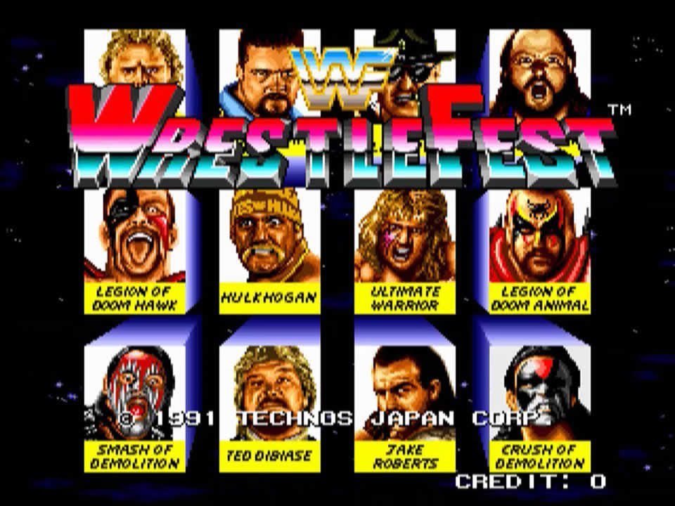drillkachou's tweet photo. @ROOM15923529 アーケードゲームの『WWF レッスルフェスト』　

ナチュラル・ディザスターズ（天災コンビ）のアースクェイク　　相方のタイフーンは何故か出場見送りw https://t.co/84jLAdI66a