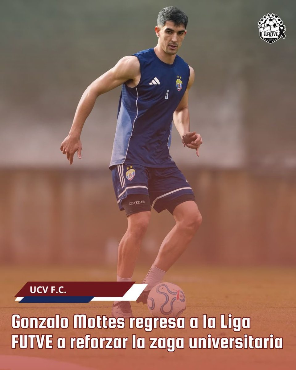 ElFutve's tweet photo. La UCV F.C. sigue moviendo con fuerza el mercado de fichajes y concretó la incorporación del defensor central argentino Gonzalo Mottes, quien regresa al balompié nacional para vestir la camiseta tricolor. https://t.co/KZSrPK64dN