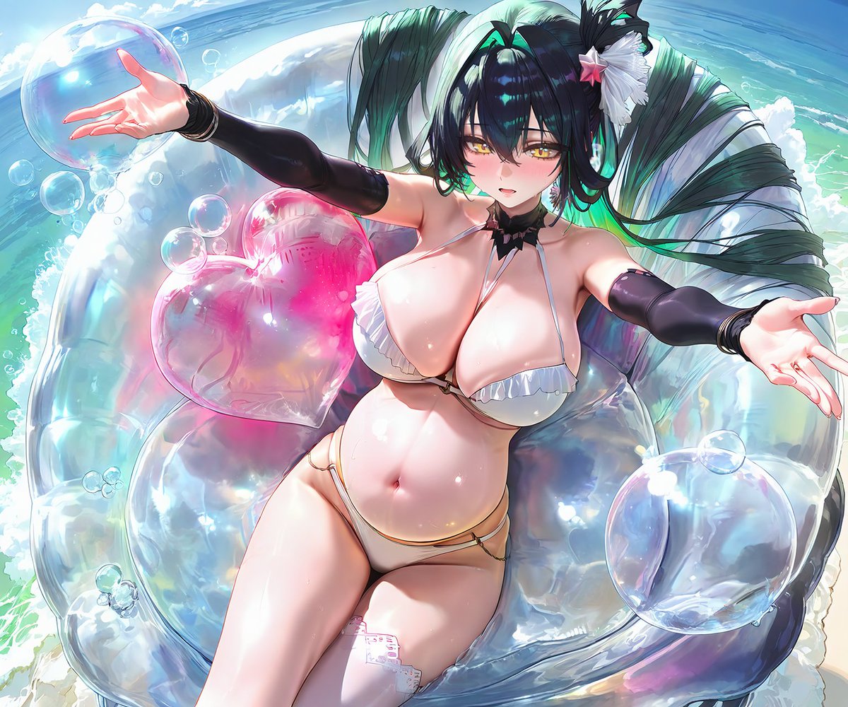 Visualaix's tweet photo. https://t.co/e1Dv7OX0RF
「シャボン玉」 | Visualaix|ビジュエ #pixiv https://t.co/8DabYpTEmf 
#R18 #AI生成 #シャボン玉 #pixiv今日のお題 #リトルマーメイド(勝利の女神:NIKKE) #NIKKE勝利の女神:NIKKE #水着 #海 #妊婦 #ボテ腹 https://t.co/pI9CLkJUm7
