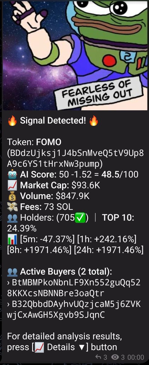 TheShoalBot's tweet photo. FOMO 13.3x 

https://t.co/n50HWaRWs7 

#SolanaMemecoins #Solana #Robinhood https://t.co/45vF3kf1YK
