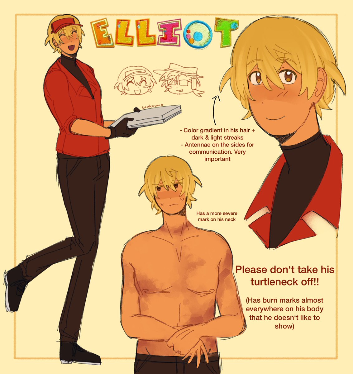 wakuumo's tweet photo. ( cw scars, censored sh )
These were originally for artfight (yes im putting them on artfight in a bit) but im gonna share them here as well. Official wakuumo paycheck refs
#paycheck https://t.co/vz5OLIDzpw