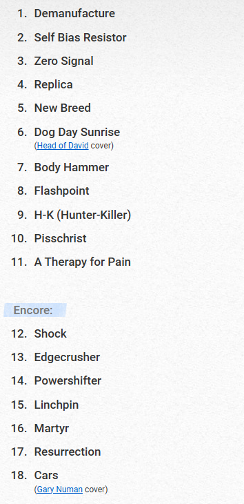 RockAndWorkOK's tweet photo. 🎶 #SETLIST – FEAR FACTORY en Buenos Aires 🇦🇷
📍 Groove
🗓️ 16/7 https://t.co/sEHbSOVVMR