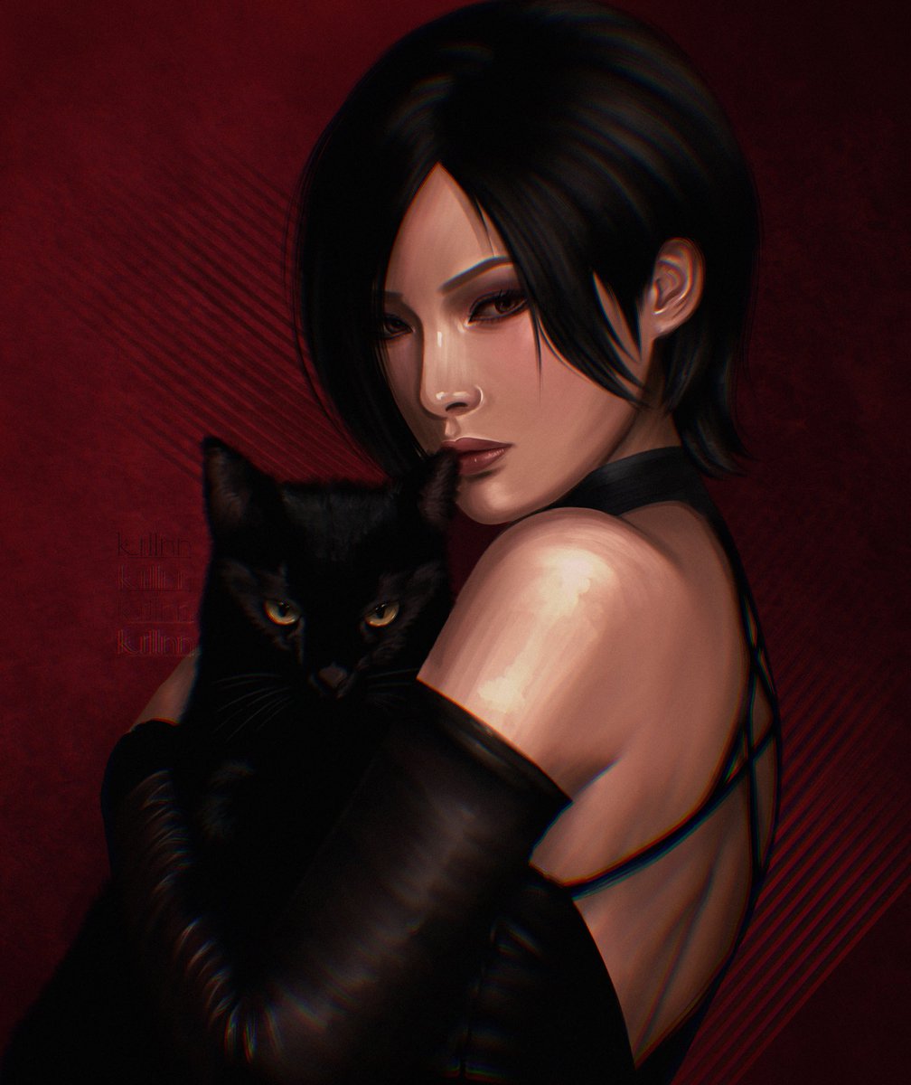 whereiskrln's tweet photo. mama wong and her tiny baby 

#digitalart #adawong #residentevil https://t.co/O3WOtN4yHi
