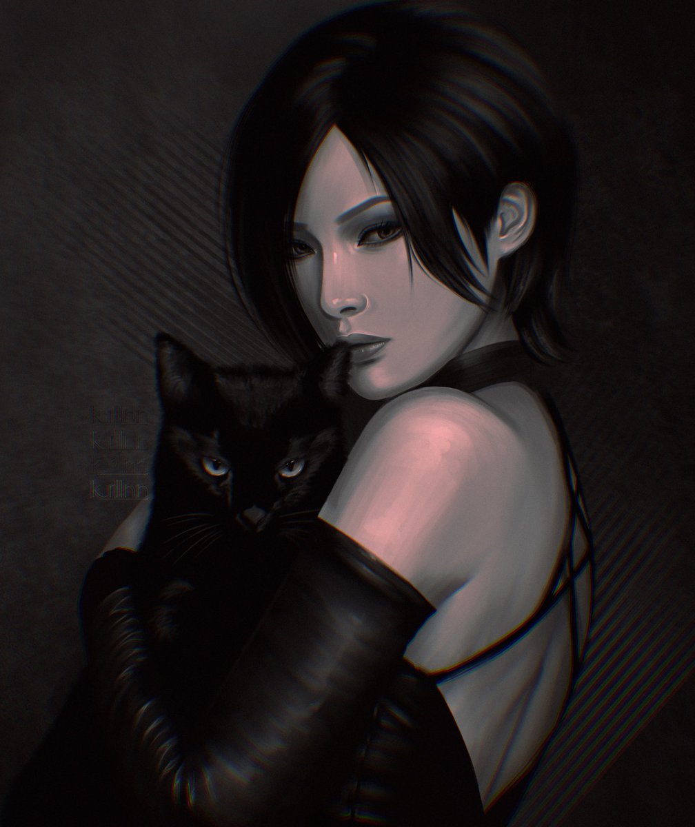 whereiskrln's tweet photo. mama wong and her tiny baby 

#digitalart #adawong #residentevil https://t.co/O3WOtN4yHi