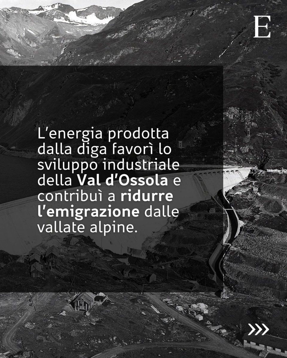 Webuild_Group's tweet photo. 🇮🇹 #Diga di Morasco: Oro bianco in #Piemonte. 
Siamo in Val d’Ossola: agli inizi del ‘900, la diga di #Morasco porta l’energia idroelettrica e, con lei, crescita economica ed un futuro diverso per gli abitanti della zona.

Un’opera in condizioni complesse e che, come ne caso della diga di Agaro, custodisce un segreto: sotto le sue acque giace ancora il villaggio di Morasco, già disabitato al tempo della costruzione della diga e rimasto sommerso dal 1940.

Una rivoluzione per il Paese, una delle tante presenti su #EVOLUTIO: il primo museo digitale di #Webuild dedicato alle infrastrutture. 

Scoprilo ora 👉https://t.co/myDsbzfWdf 

#webuildgroup #CleanWater #EvolutioMuseum