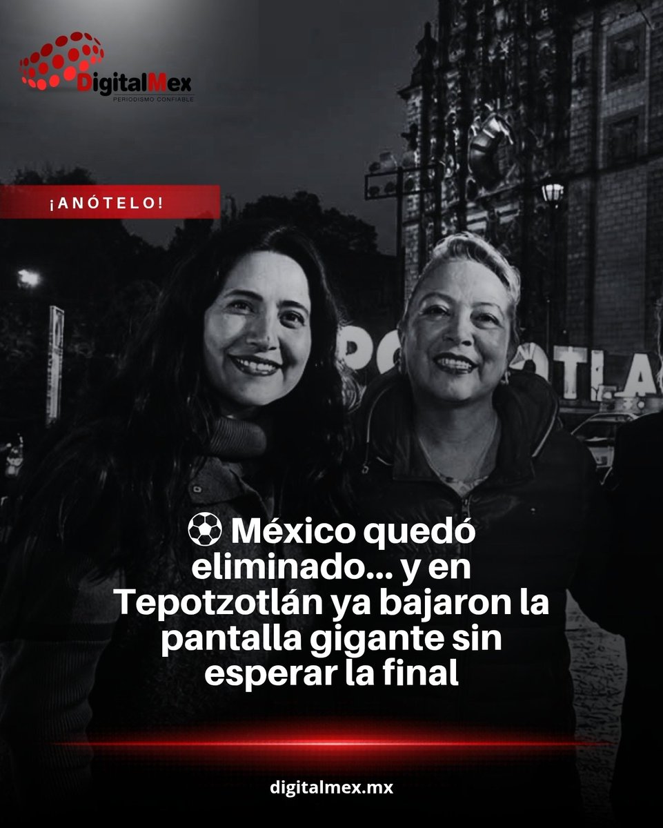 DigitalmexPerio's tweet photo. ¡Anótelo!... 🗞️ Paulina Jacinto Bravo se perfila como alfil clave en la Secretaría de las Mujeres.

Arlen Siu recibe reconocimiento en la SCJN; Omar Mañón toma Inspección Laboral y Tepotzotlán apagó el Mundial antes de la final.

#Anotelo #Edomex #Politica
➡️➡️➡️ https://t.co/0MwdNkc4yY