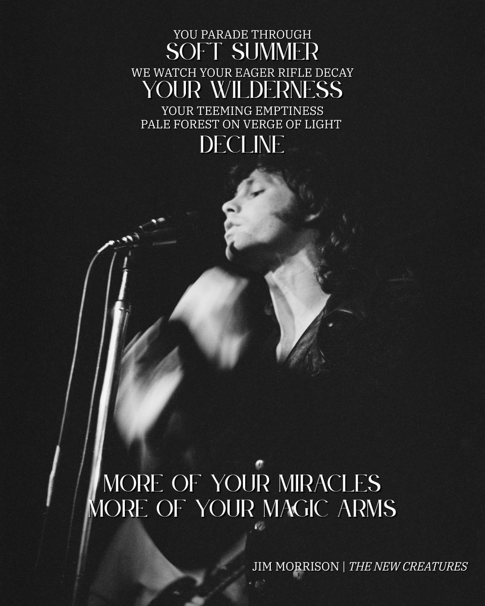 JimMorrison's tweet photo. From THE NEW CREATURES.
Photo courtesy of Getty Images.
#JimMorrison https://t.co/xbYnS1El0Y