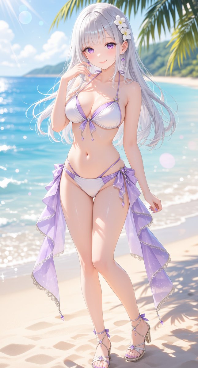 ulJdXsg1ktgQO2Q's tweet photo. My first bikini photo felt strange, but now I kinda love it. do you like my courage? 💗 #AnimeGirl #AnimeArt #AICharacter #AnimeBeauty #VirtualGirl 😂 https://t.co/uqgFD0mcyC