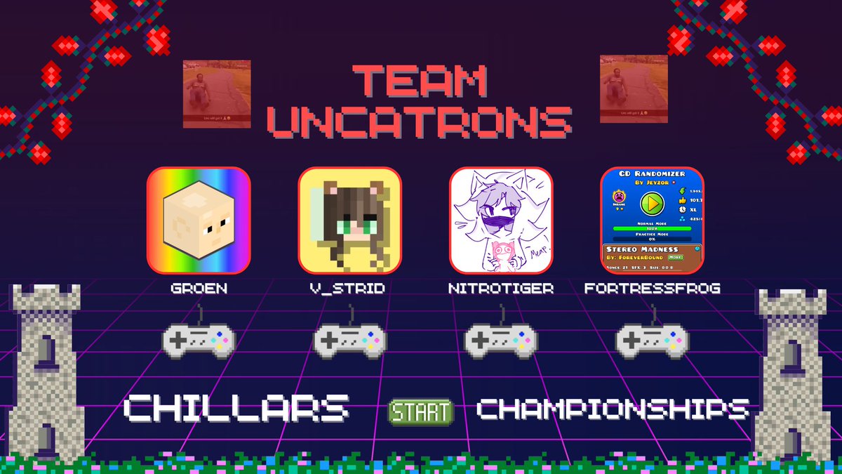 groenboys's tweet photo. The mcu uncs still got it

It is team Uncatrons for The Fellas x Chillars Championships!

@groenboys @strid_v @NitroTiger6801 @FortressFrog 

Watch them compete on July 19th, 7PM GMT! https://t.co/kNHvpt5NB6