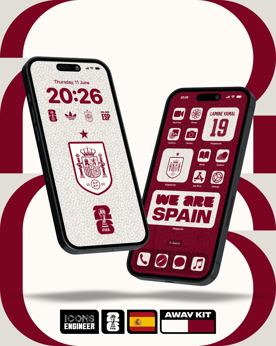 IconsEngineer's tweet photo. New Release! 🇪🇸

España 2026 World Cup Theme Pack | Away Kit

🔗 https://t.co/WLzKWEakf2…

#FIFAWorldCup #spain https://t.co/5mynxPEzT7
