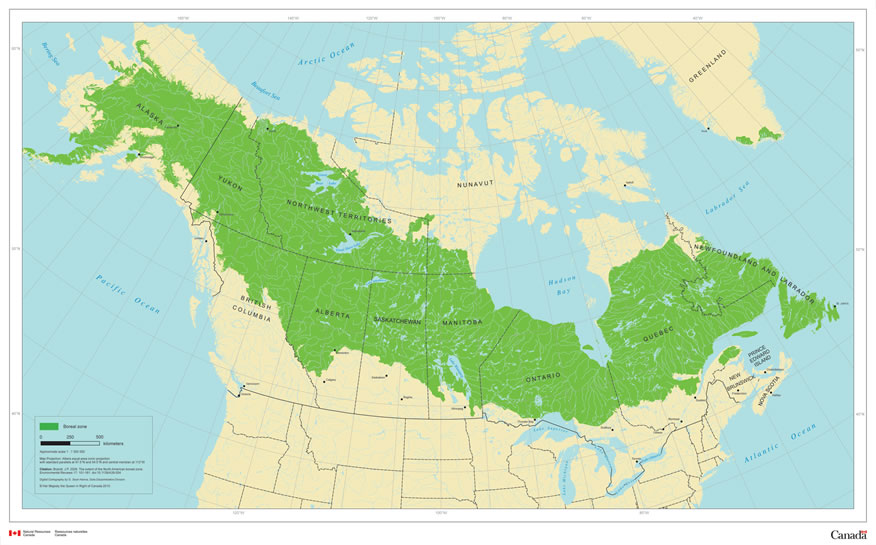 jchatterton's tweet photo. THIS is the Canadian Boreal forest.  This is larger than 2/3 of the entire continental United States.

The overwhelming majority of this space has no roads, no airports, no infrastructure, and no people. https://t.co/eDIxfNF6Za