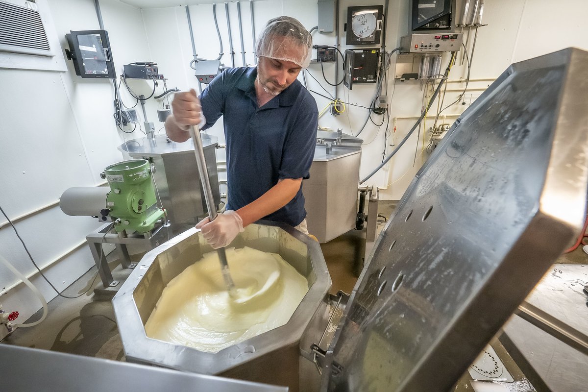 USDA's tweet photo. How did that scoop of ice cream make its way from farm 🐄 to 🍦 freezer? It starts with America’s dairy farmers, and putting Farmers First is how USDA keeps America’s dairy farms strong.

Programs like Dairy Margin Coverage help farmers stabilize their farm income when milk prices dip. This safety net ensures American farmers have the financial stability to provide an uninterrupted milk supply that makes its way through the supply chain and onto the ice cream aisle.

Resilient farms + reliable production = you having a happy National Ice Cream Day 😋🍨