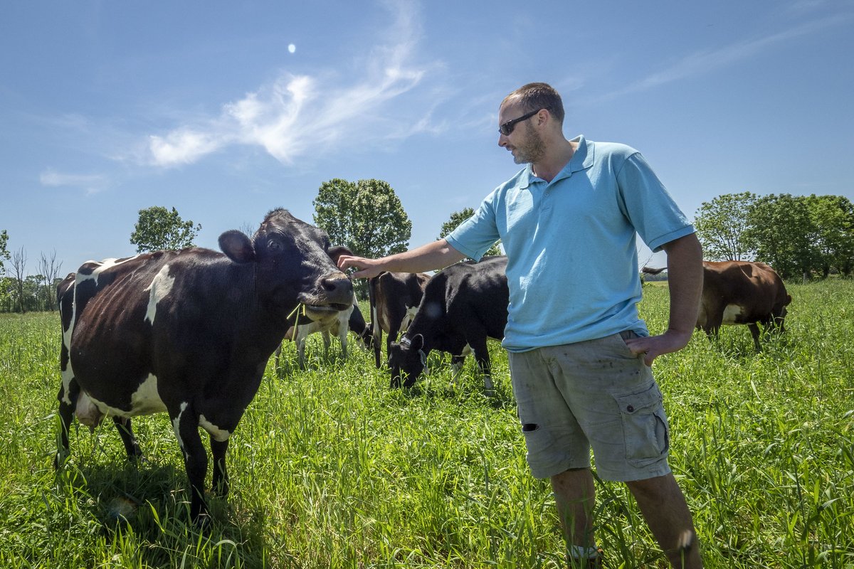 USDA's tweet photo. How did that scoop of ice cream make its way from farm 🐄 to 🍦 freezer? It starts with America’s dairy farmers, and putting Farmers First is how USDA keeps America’s dairy farms strong.

Programs like Dairy Margin Coverage help farmers stabilize their farm income when milk prices dip. This safety net ensures American farmers have the financial stability to provide an uninterrupted milk supply that makes its way through the supply chain and onto the ice cream aisle.

Resilient farms + reliable production = you having a happy National Ice Cream Day 😋🍨