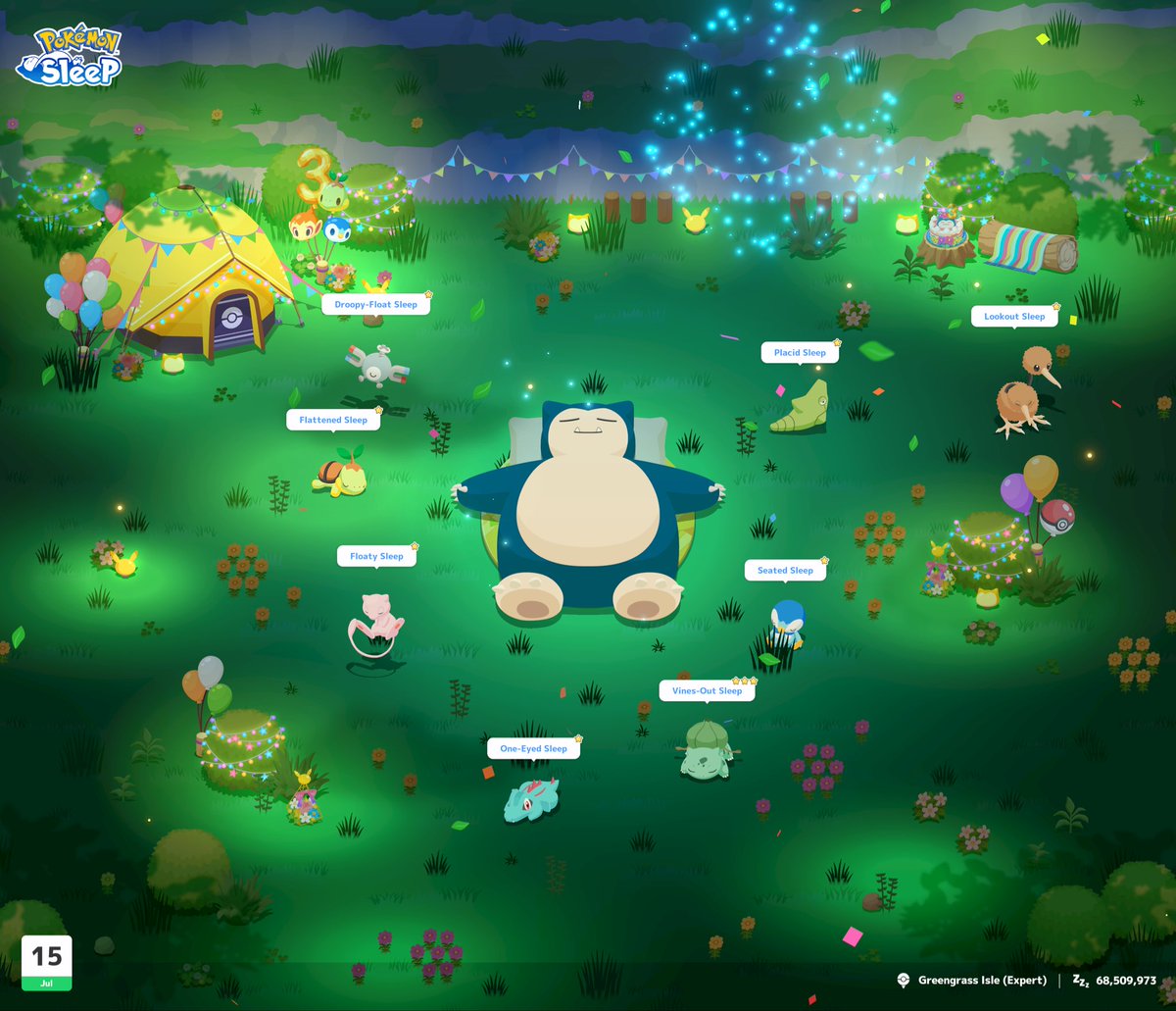 PingShiRoXX's tweet photo. #ポケスリ3周年をみんなで  
#PokemonSleep3rd https://t.co/S6Mrat5PH9
