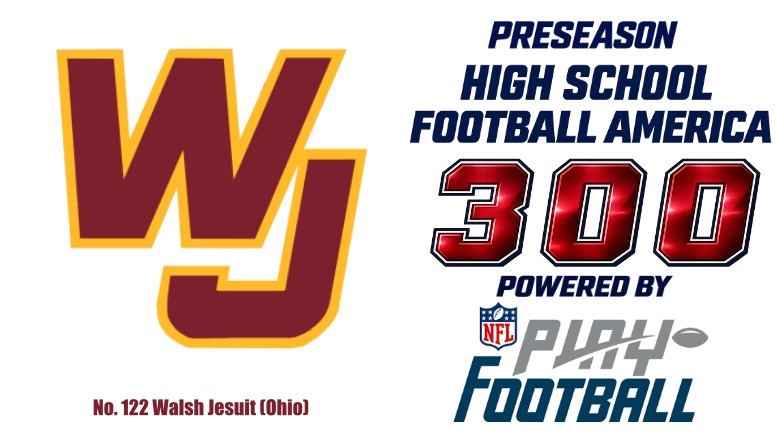HSFBamerica's tweet photo. 2026 Preseason High School Football America 300 powered by @nflplayfootball.

No. 122 Walsh Jesuit (Ohio).

See full 300 -> https://t.co/ikCzvpTjiM #ThisIsHSFootball #playfootball #highschoolfootball

HSFA — FREE Content, ALL Day, EVERY Day since 2004.

@WalshJesuitFB https://t.co/8xEO8IJ48q