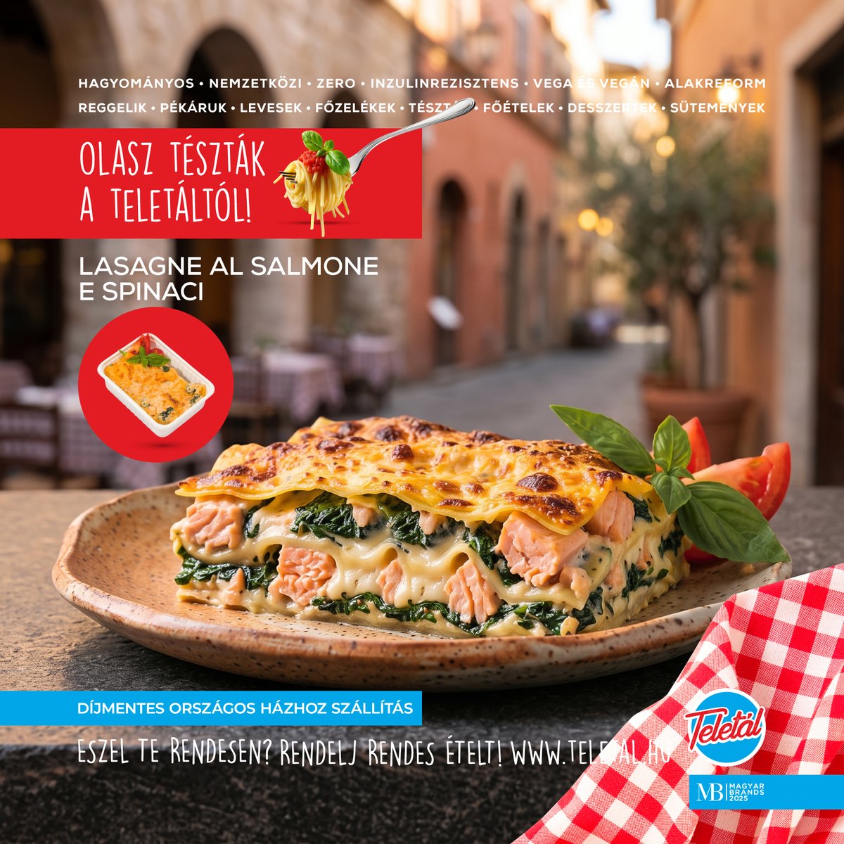 TeletalEtel's tweet photo. Egy 🍴 villa 🇮🇹 Itália 🙂 OLASZ TÉSZTÁK a Teletáltól!
A jövő héten (30. hét) izgalmas mediterrán tésztaételekkel várunk (a H2 sorban) 📘 Egy villa Itália: https://t.co/uO8O0grmld #teletál #ételrendelés #olaszétel https://t.co/CvrijoCCXI