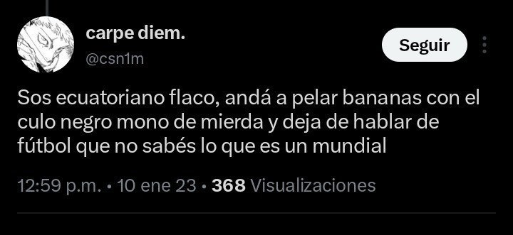 PedroValdi2781's tweet photo. @checozwift Los ecuatorianos se sienten demasiado inferiores respecto a México, de ahí que tengan que verse obligados a fingir una amistad con el país que siempre los ha discriminado. Es parte de los problemas psicológicos que les generó darse cuenta de su realidad futbolística https://t.co/sXE6zXPyJF