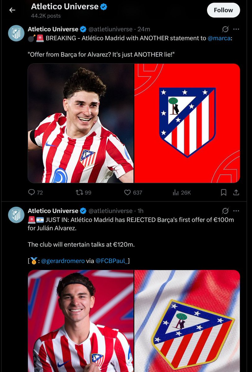 txch333's tweet photo. @HashimiATM You think I'm listening to another world Atleti Universe says 🤣 https://t.co/yOmMdDCu39