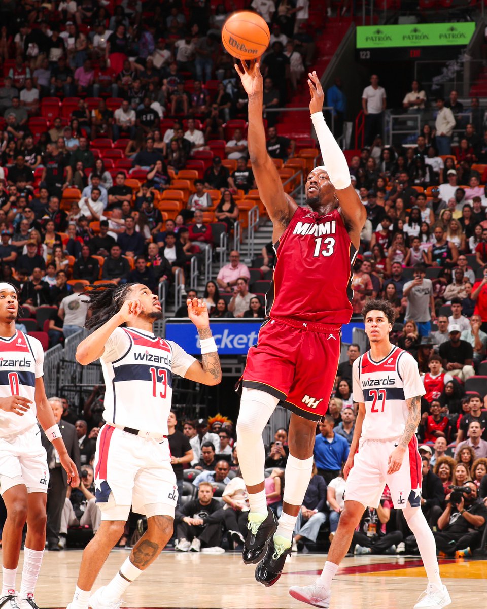 NBAIndia's tweet photo. From anchoring the defense to throwing down monster slams, Bam Adebayo's impact speaks for itself. 💥
Wishing the Miami Heat star a very Happy #NBABDAY! 🎉🎂 https://t.co/M0erzOz8yF