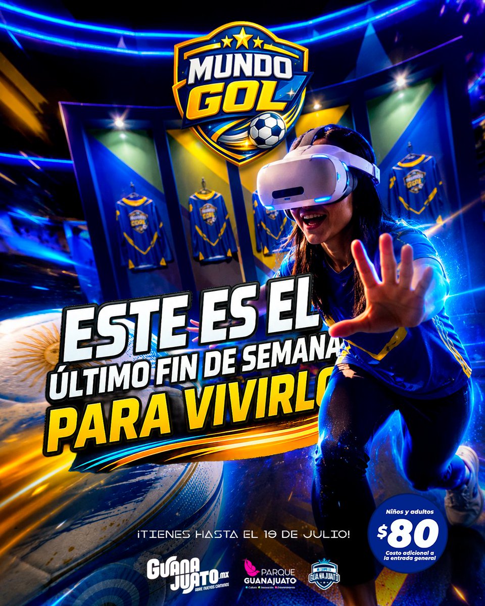 PGBicentenario's tweet photo. ¡Este es el último fin de semana para vivir Mundo Gol! 😱 

Todavía estás a tiempo de entrar, competir, reírte cuando alguien falle el reto... y celebrar cuando por fin salga ese gol que todos estaban esperando. 🙌 https://t.co/On5pmVu324
