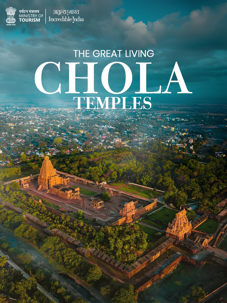 incredibleindia's tweet photo. Originally inscribed as a UNESCO World Heritage Site in 1987 and expanded in 2004, the Great Living Chola Temples in Tamil Nadu remain among the few UNESCO-listed sites where worship continues to this day.

#DiscoverTheLegacy #GreatLivingCholaTemples #TamilNadu #TravelIndia #ExploreIndia