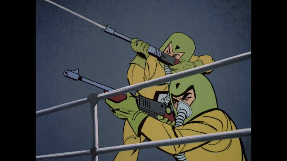 JQscreens's tweet photo. Among the henchmen in the original JQ who all wear the same uniform, the “sentries” designed by Alex Toth leaves a particularly strong impression. https://t.co/NEYuCumhRd