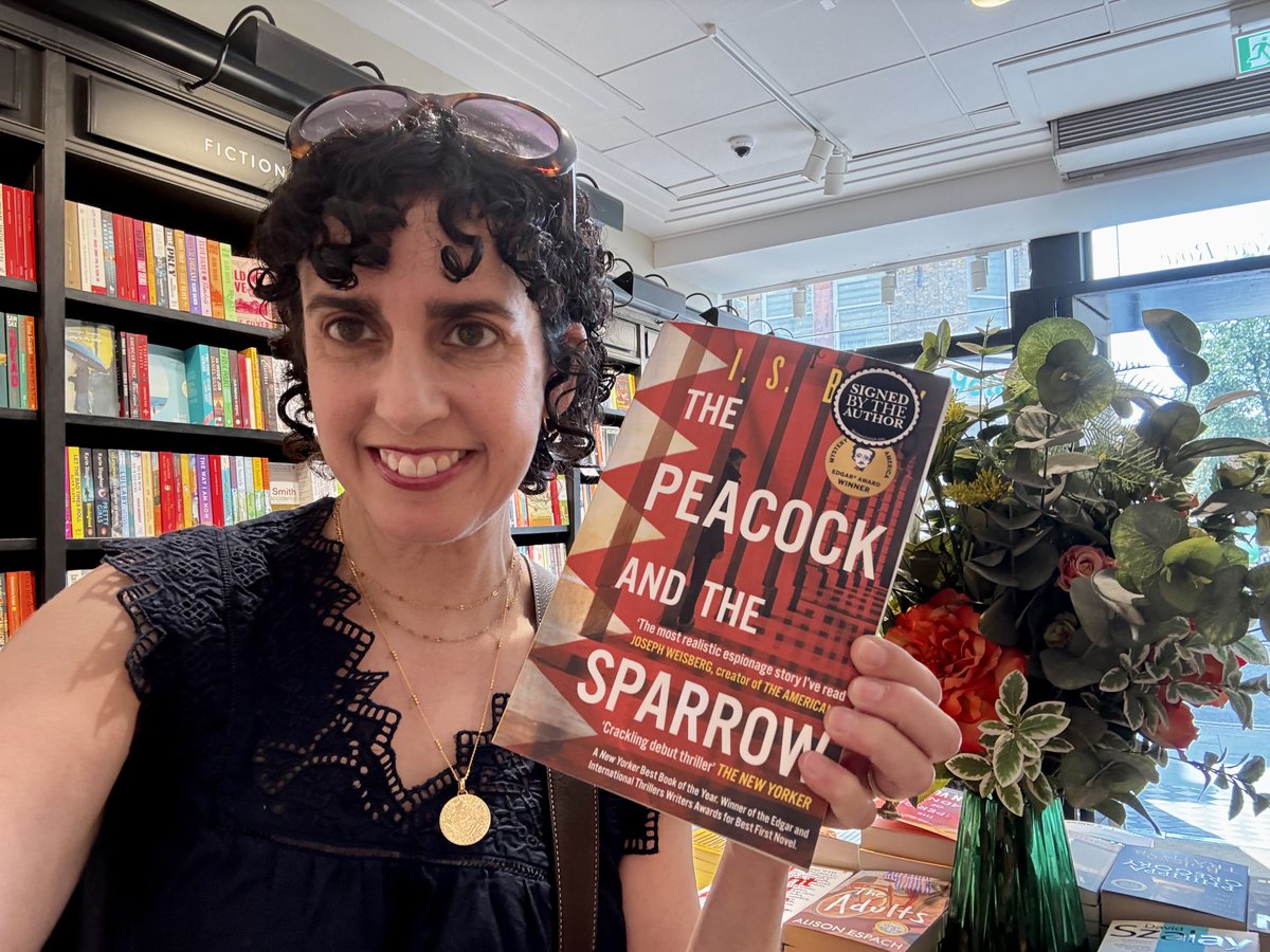 isberryauthor's tweet photo. Hello, London! One of my fave cities. First time in the UK since my book came out &amp; it's so lovely to see THE PEACOCK AND THE SPARROW on so many @Waterstones tables. Signed copies at @WaterstonesPicc &amp; @WaterstonesCovG. #spy #spynovel #waterstones https://t.co/Sn2uHOuHUo