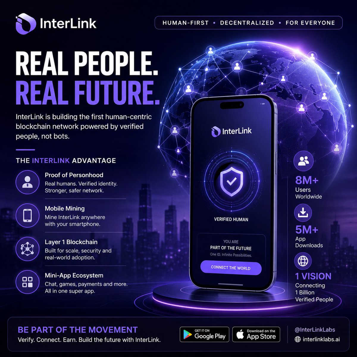 Agnesope200's tweet photo. The future of Web3 starts with verified humans, not bots. 🌐
InterLink is building a human-first blockchain powered by real people, innovation, and decentralized identity.
Join the movement. 🚀
#InterLink #Web3 #Blockchain #Crypto https://t.co/4wmml4wmw2