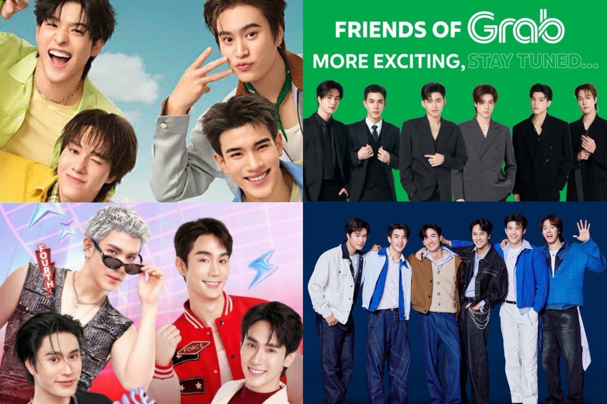 4FahFourth's tweet photo. สมมงเด็ก GMMTV No.1 กันจริงๆ มากันยกแก๊งทั้งบ้านหลายแบรนด์สุด 👍🏻👍🏻 https://t.co/S9ReQ1c7Ql