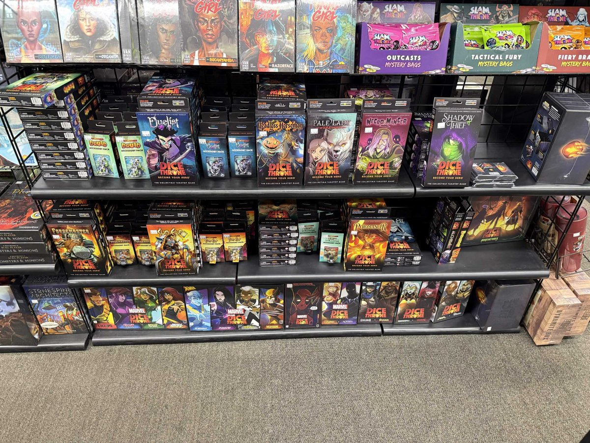 DiceThrone's tweet photo. Mystic Brawler, Slam Throne, select heroes in Single Hero packaging, and our brand new Minimalist Strongbox have officially arrived!

Seeing Dice Throne on store shelves never gets old! Stop by your FLGS and see if they carry Dice Throne. If you spot us, snap a photo and tag us. https://t.co/KuZUcw0d48