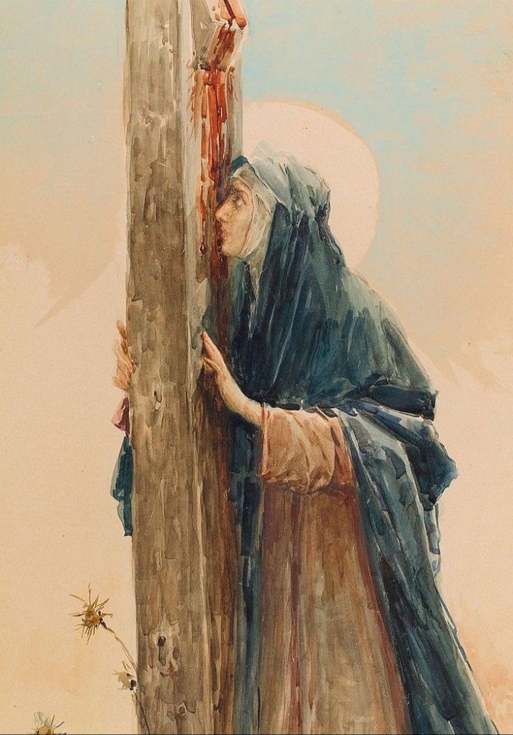 PadrepioSaint's tweet photo. • St. Padre Pio says:

"Beneath the Cross, one learns to love." https://t.co/VOHpVQCTov