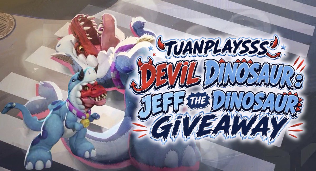 TuanPlaysss's tweet photo. 🦖💙 TUANPLAYSSS’ DEVIL DINOSAUR: JEFF THE DINOSAUR GIVEAWAY 💙🦖

My Devil Dinosaur: Jeff the Dinosaur Giveaway is now LIVE in my Discord! 🎉

🏆 Prize: 2,180 Lattice so the winner can try their luck on the gacha balloons!

The winner will be announced LIVE on Sunday, July 19, during my 12:00PM – 6:00PM CT stream.

🚨 I’m LIVE TODAY from 12:00PM – 6:00PM CT to announce the winner of my Gambit: Dead Man’s Hand Giveaway! ♠️

How to Enter:
🦖 Follow me on X: @TuanPlaysss
🦖 Follow me on Twitch: https://t.co/oSGo0iJ6pJ
🦖 Join my Discord: https://t.co/mse0tUvhSK
🦖 Like & Repost this post

🎯 BONUS ENTRIES: Join today’s stream and type !Rawr in chat! You can earn 10+ bonus entries into this giveaway, so stop by the stream to learn how!

Good luck, Playersss! 🍊💜 #marvelrivals