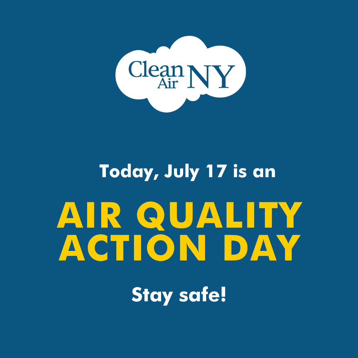 511NY_Rideshare's tweet photo. An Air Quality Health Advisory has been issued for July 17, 2026, for the following regions:

-Western New York
-Long Island
-NYC Metro
-Lower Hudson
-Eastern Lake Ontario
-Central New York

This advisory is effective until 11:59 p.m. The pollutant of concern is Fine Particles. https://t.co/7nMQi4rlz2