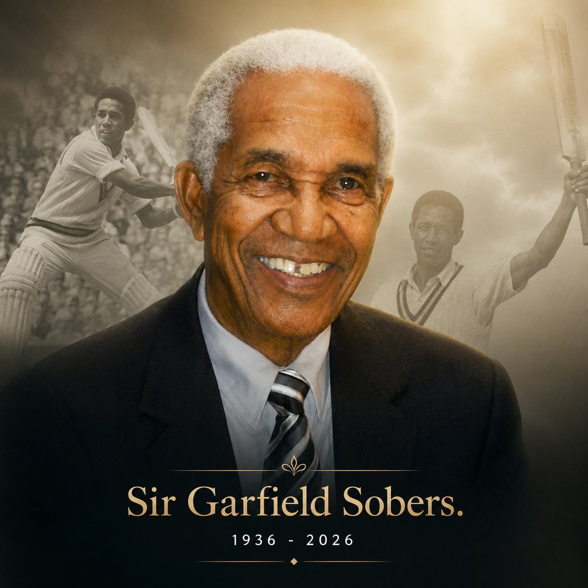 AllAbout90sLife's tweet photo. Sir Garfield Sobers 
(1936-2026)

#CricketTwitter https://t.co/TPYRP30oD0