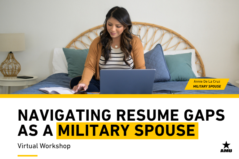 AmericanMilU's tweet photo. We get it. #MilSpouses often face relocations, career pauses, and non-traditional career paths. Join our July 28 webinar to learn how to reframe resume gaps and showcase skills gained through PCS moves, caregiving, volunteering, and more. Open to all.
🔗 https://t.co/yec0yuiIa1 https://t.co/rCDkgHjjV7