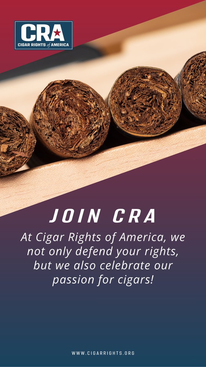 CigarRights's tweet photo. Join today: https://t.co/IR38YwNn04

#PremiumCigars #Cigars #CigarRightsOfAmerica #ProtectYourRights https://t.co/kAAIgrUpzu