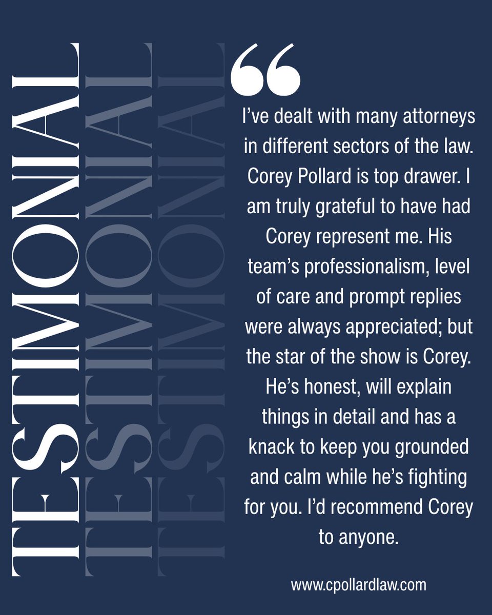 corey_poll65348's tweet photo. Choosing legal representation is an important decision. We are grateful when clients take the time to share their experiences and trust us to help guide them through difficult situations.

Thank you to our clients for allowing us to be part of their journey.

#ClientTestimonial #VirginiaLawyer #VirginiaAttorney #LegalRepresentation