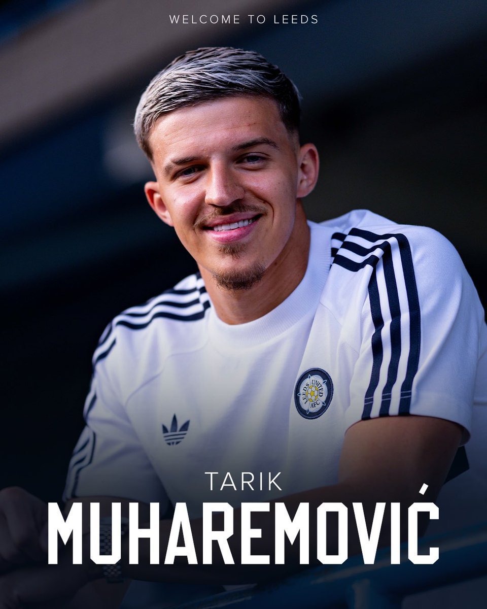 JacobsBen's tweet photo. Leeds confirm Bosnia international Tarik Muharemovic has joined from Sassuolo on a five-year contract. £34m fee.⚪️ https://t.co/1YOEWE43Tz