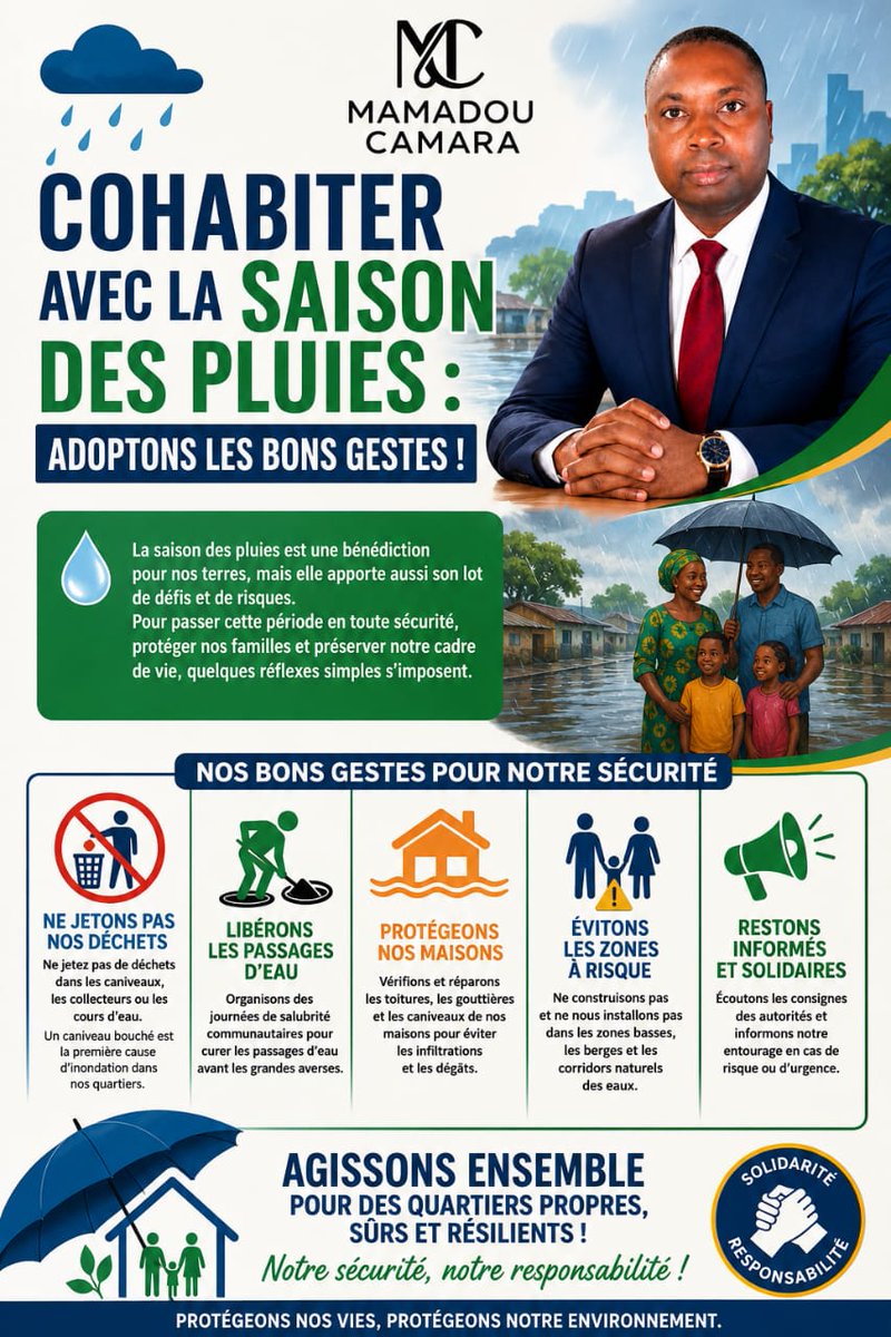 ndomamma's tweet photo. Ne jetons pas nos déchets dans les caniveaux et les cours d'eau. Un caniveau bouché, c'est un risque d'inondation pour tout le quartier.
🧹 Participons aux journées de salubrité pour libérer les passages d'eau avant les grandes pluies.
Ensemble, adoptons les bons gestes https://t.co/lQR9gFhWMU