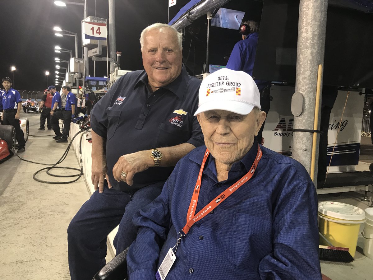 artpgarner's tweet photo. The Right Stuff. @GenChuckYeager and @AJFoytRacing both had it. @IndyCar  
https://t.co/5suo1RoEDk https://t.co/0MmrrCwtxh