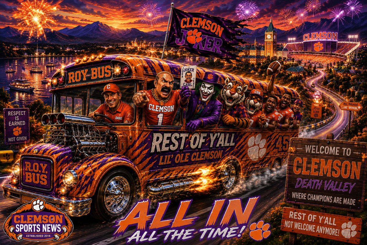 Looney_Tiger's tweet photo. ROY BUS is warming up for 2026! #Clemson https://t.co/npspcKX6xr