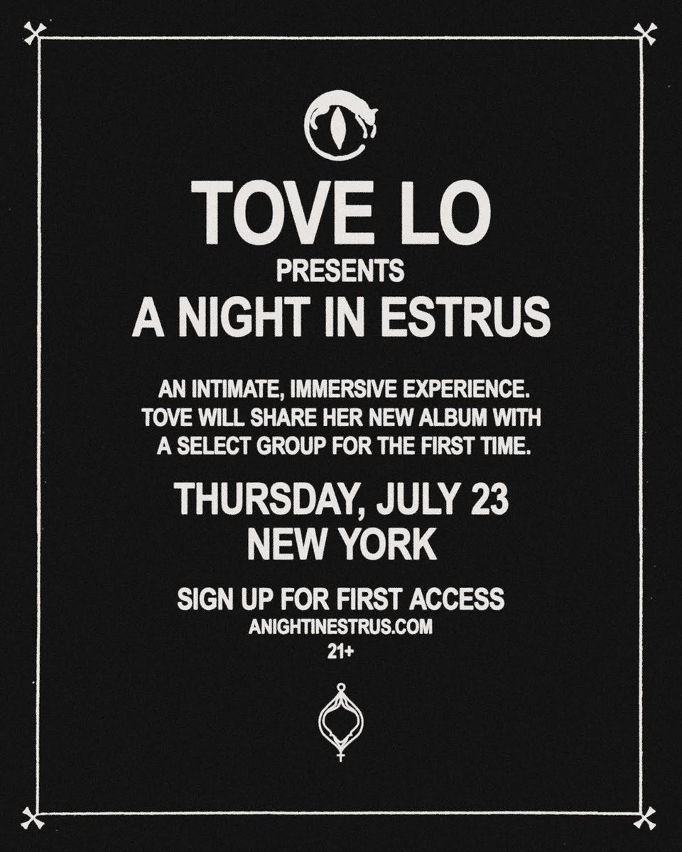 ToveLo's tweet photo. save the date 🔮
https://t.co/wXtZv3XmpJ https://t.co/JAzvl8w3Hn