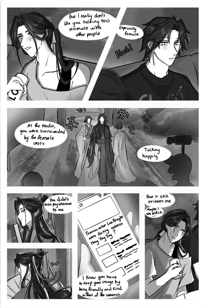 Nhien2212's tweet photo. BingJiu Actor AU (2/2) 
I love this AU so much and i'm so happy it comes to an end 

#bingjiu #shenjiu #luobinghe #svsss https://t.co/2SNylOEnTf