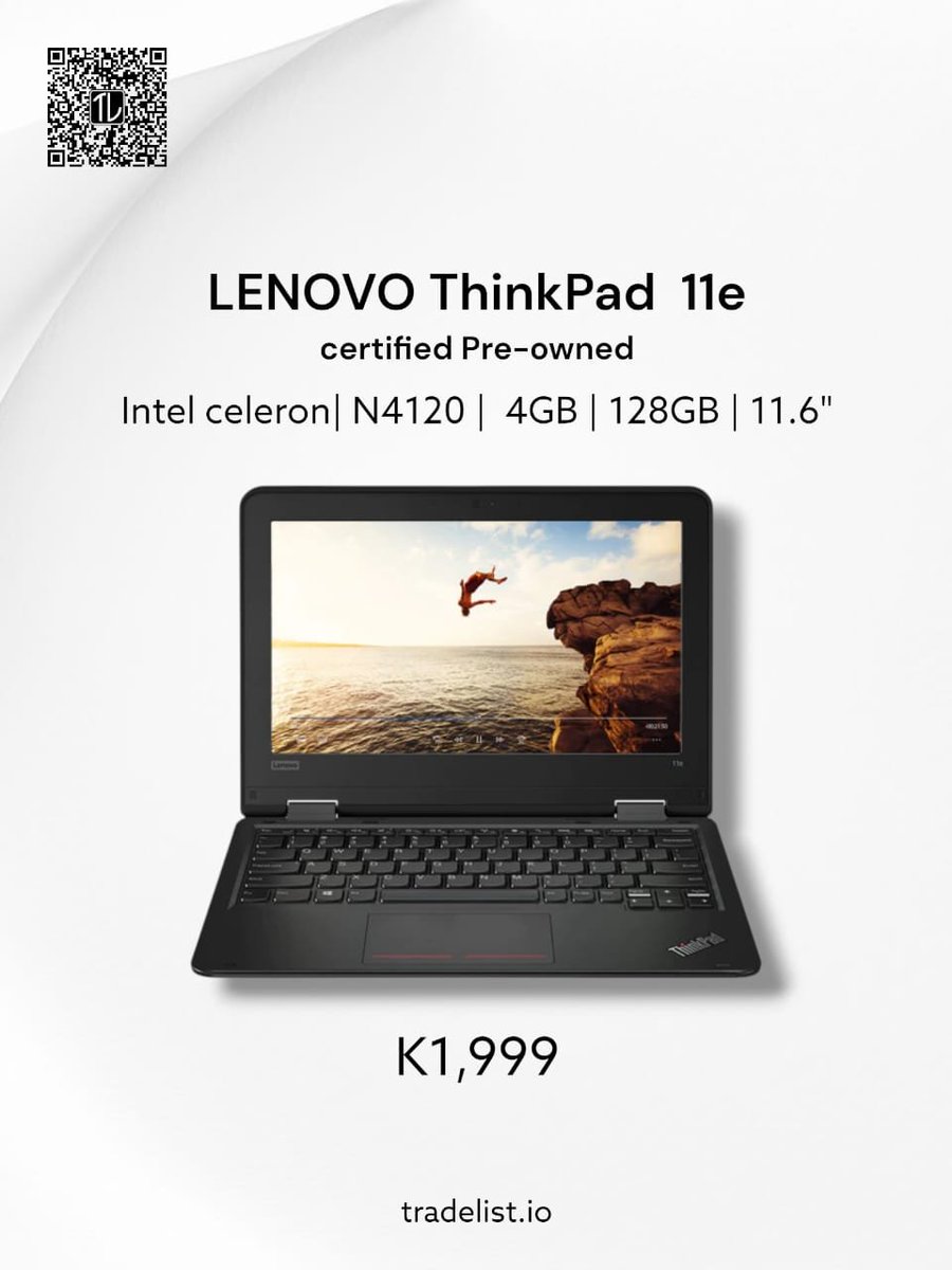 Trade_ListZM's tweet photo. LENOVO ThinkPad 11e 💻🔥
Upgrade Your Setup

- Certified Pre-owned
- Intel Celeron | N4120
- 4GB RAM | 128GB Storage
- 11.6" Display

💰 Only K1,999
📞 +260 777 913 689 | +260 766 367 000
📍 Lusaka | Kitwe | Chipata
🚚 We deliver countrywide. https://t.co/kz88137RAe