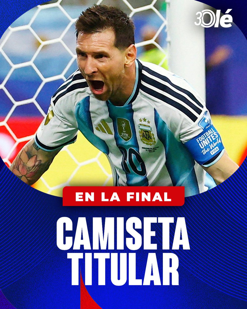 DiarioOle's tweet photo. ARGENTINA JUGARÁ LA FINAL ANTE ESPAÑA CON LA CAMISETA TITULAR 🇦🇷🏆

🇪🇸 Los españoles vestirán la casaca roja