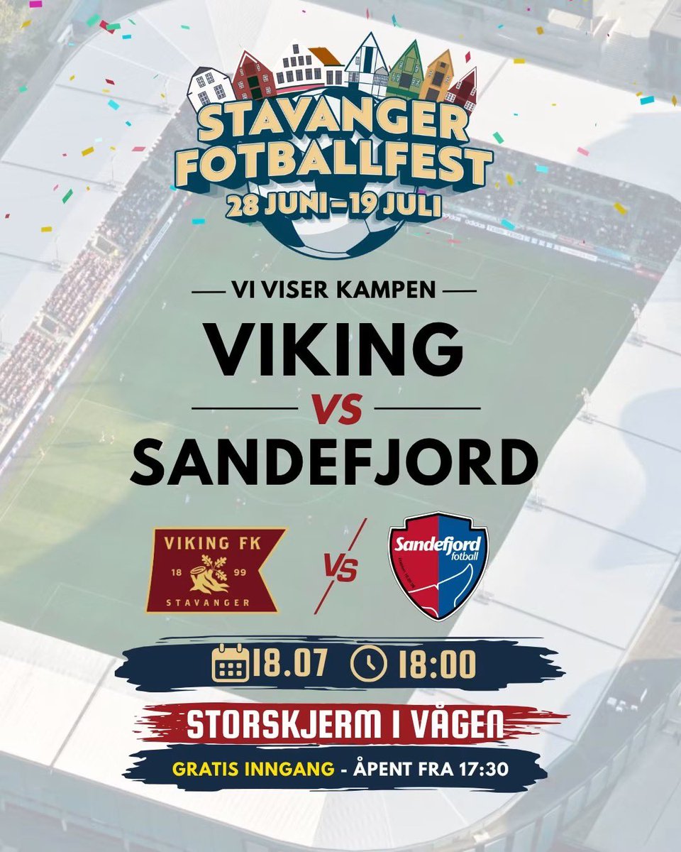 TommyNrland's tweet photo. For dere som ikke har billett til kampen i morgen så viser vi den gratis på storskjerm i Vågen!💙 https://t.co/vDNkmMAr6X